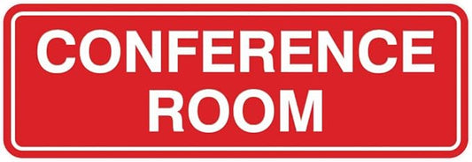 Standard Conference Room Sign -Red - Medium 1 Pack