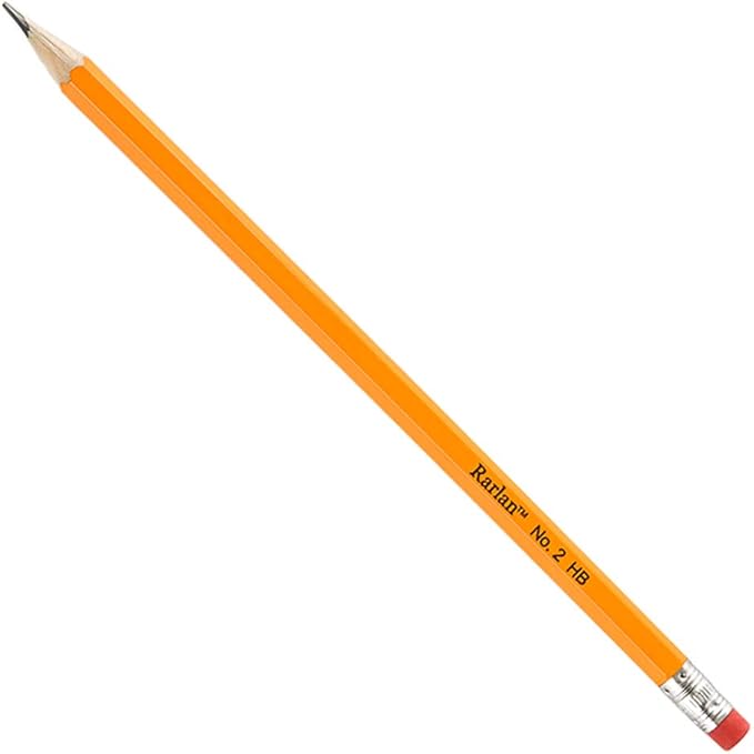 Rarlan Wood-Cased #2 HB Pencils, Pre-sharpened, 1200 Count Classroom Bulk Pack