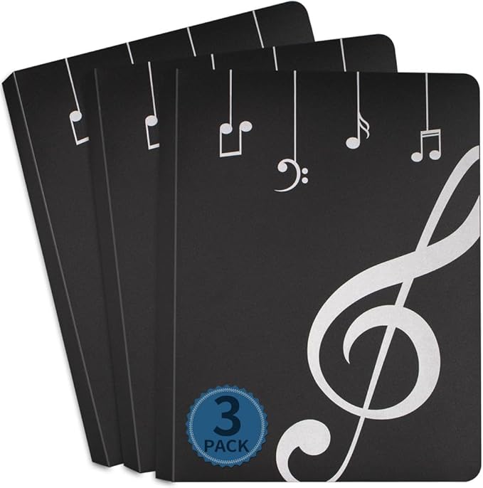 Music Folder Sheet Music Folders Binder 3 Pack Music Choral Storage Holder Band Folder (3)