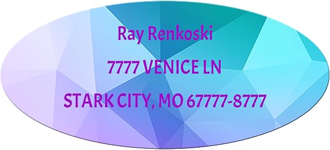 Made in USA Custom Return Address Stickers Labels Customized Mailing Label for Envelopes, Personalized Self Adhesive Flat Sheet Oval Labels