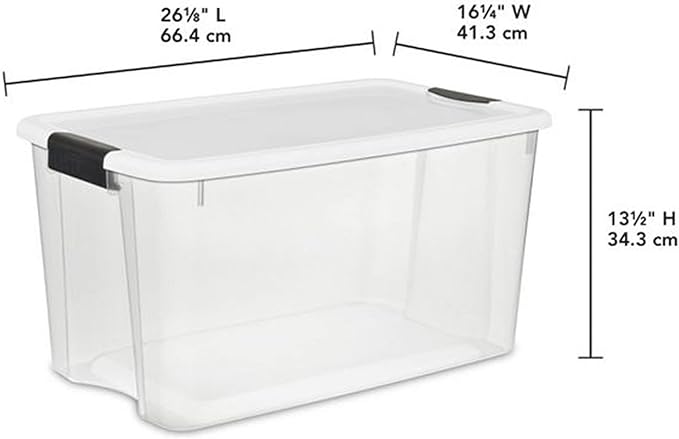 Sterilite 4-Pack 70 Quart & 6-Pack 30 Quart Ultra Latching Box, Clear Plastic Storage Bins with Lids - Heavy-Duty Organizing Containers for Closet, Bathroom, and Office