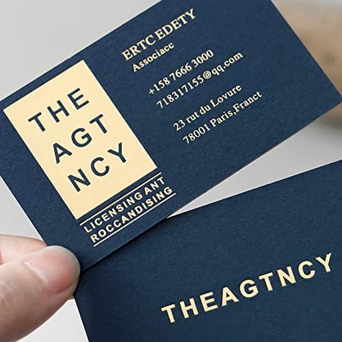 500Pcs Custom Business Cards Add Photo/Text/LOGO Personalized Business Cardsfor Small Business 300gsm Matte Paper Front & Back Sides Printed 3.5" x 2"