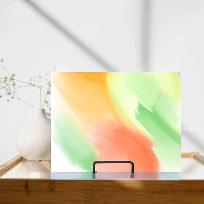 Decolore 4 Pack 10 Inch Large Display Stands Square Plate Holder Display Stand Black Frame Stand Tabletop Easel Stand for Picture, Decorative Plate, Photo Easel and Artistic Work