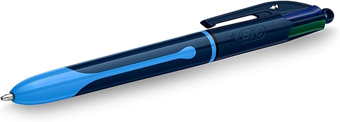 BIC 4 Color Smooth Retractable Ballpoint Pen with Gel-Like Ink and Easy Color Switching, 12-Count in Assorted Ink