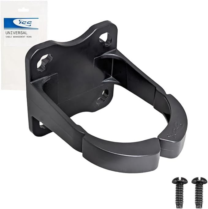 ICC 3” Plastic Cable Management Ring, Vertical/Horizontal, Rack or Wall Mount, Pack of 1 – Cable Organizer for Network Racks and Structured Cabling