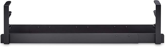 StarTech.com Under Desk Cable Management Tray, Length Adjustable, Clamp-On Installation, No Drilling Required, Black