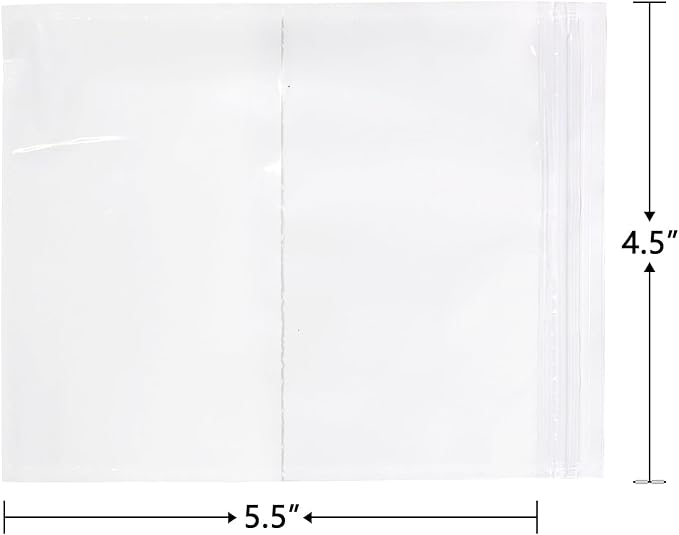 iMailer - 500 Pack 4.5"x 5.5" Packing List Envelopes -Resealable Adhesive Plastic Pouches for Shipping Labels and Document