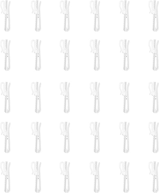 30 PCS Plastic Curtain Hooks Adjustable Pinch Pleat Curtain Clips Room Divider Curtain Hooks for Drapes