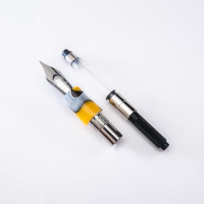 Conklin All American Fountain Pen in Yellowstone – Medium Nib, Unique Yellow, Brown & White Design – Ideal Gift for Professionals & Pen Collectors