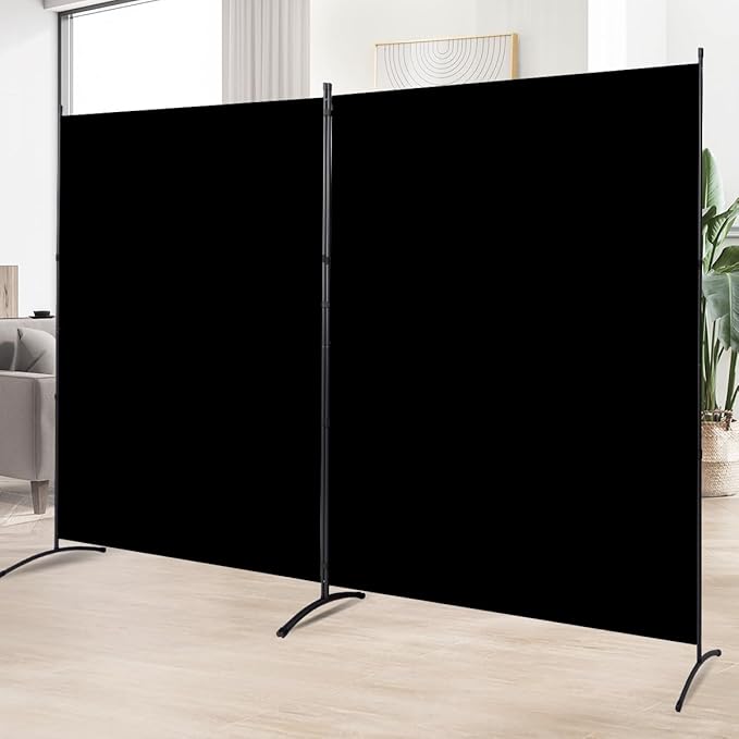 Room Divider 2 Panel Large Privacy Screens, 142''x72''H Upgraded Room Divider Wall for Room Partitions, Tall 6FT Partition Room Dividers Screen Panel for Bedroom Office School, Portable Partition Wall