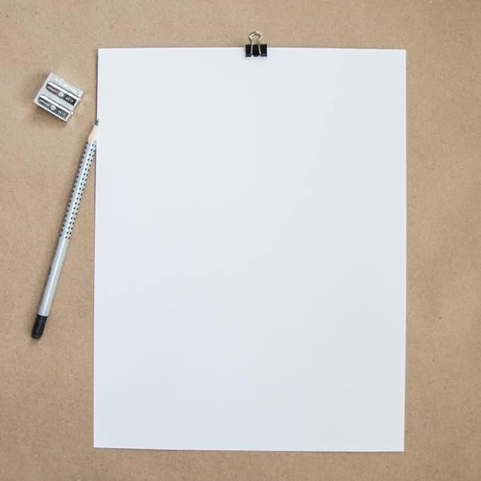 Reskid White Cardstock Thick Paper - Blank Heavy Weight 110 lb Cover Card Stock - 100 Pack (8.5x11, Inches)