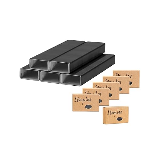 NatSumeBasics 6000 Black Staples Colored Staples for 26/6 Standard Desk Manual Stapler Refill, School Office Supplies Accessories (Black)