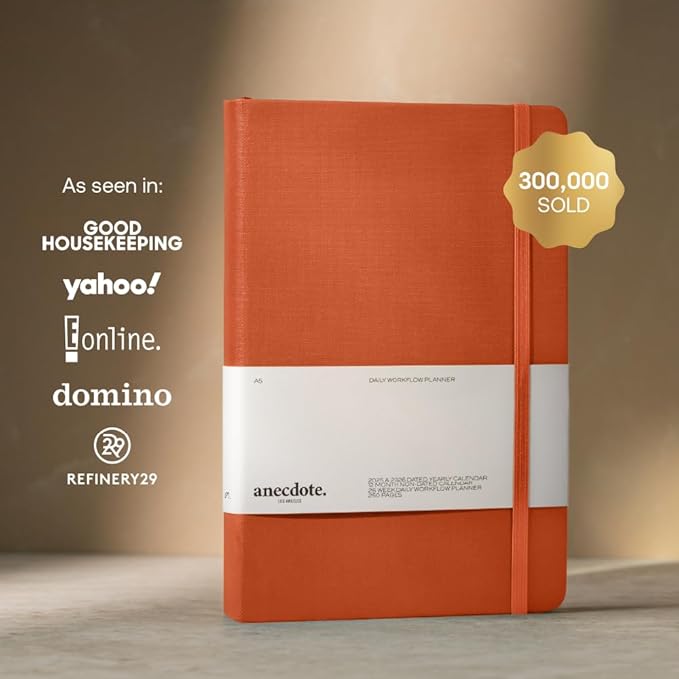 Anecdote 2026-2027 Planner: A Monthly, Weekly & Daily Planner with Calendar | 8.5" x 5.2" | Hardcover To-Do List Organizer, Planning Your Success, Start Anytime, Achieve Productivity Goals (Nutmeg)