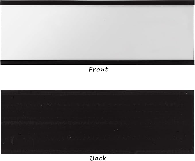 Realth C Channel Magentic Label Holders 30 Pack 1'' x 4'' with Paper Inserts and Clear Plastic Protectors, Magnetic Data Card Holders File Cabinet Labels for Metal Racks and Shelves