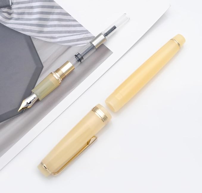 JINHAO 82 Fountain Pen (Tender Yellow,Fine Nib 0.5mm)