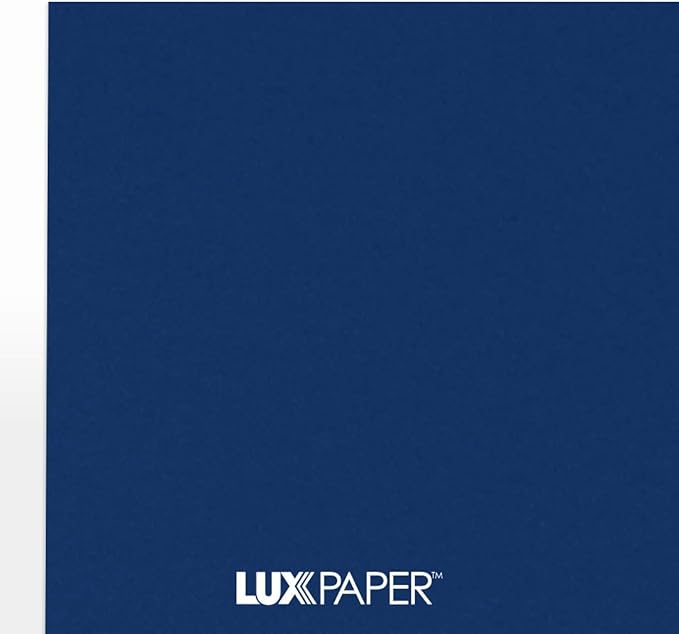 LUXPaper 8.5" x 11" Cardstock | Letter Size | Navy Blue | 100lb. Cover (183lb. Text) | 50 Qty
