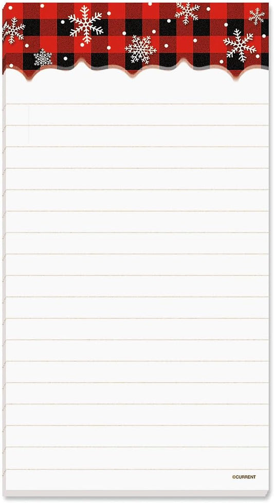 Current Buffalo Plaid Magnetic Holiday Notepad Set – Set of 5 Memo Pads, 60-Sheet Pads, 3 x 6½ Inches, Shopping List, To-Do Notes, Printed in The USA