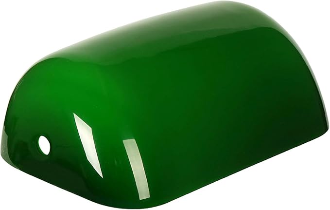 Newrays Green Glass Bankers Lamp Shade Replacement Cover,L8.85 W5.11