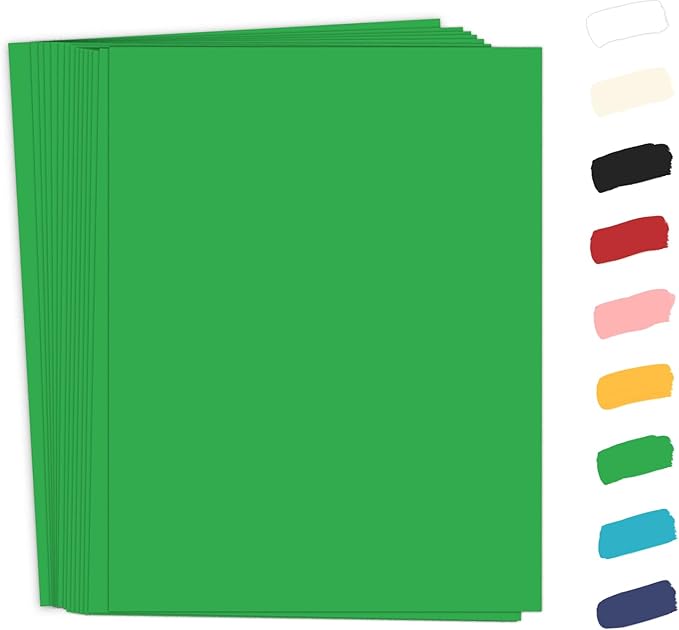 8.5 x 11 Green Card Stock, Goefun 50 Pack Green Cardstock, 65lb Printer Paper for Cards Making, Office Printing, Christmas