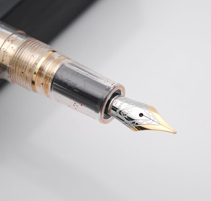 JINHAO 82 Fountain Pen (Transparent Fluorescent,Fine Nib 0.5mm)