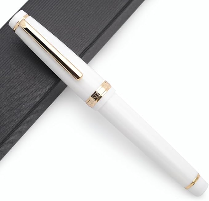 JINHAO 82 Fountain Pen (Porcelain White,Fine Nib 0.5mm)