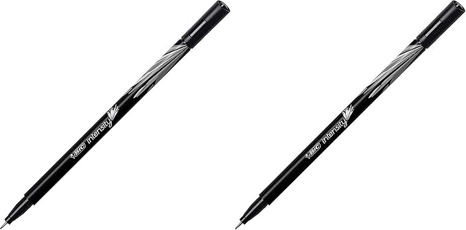 BIC Intensity Fineliner Marker Pen, Fine Point (0.4mm), Assorted Colors, Clean & Crisp Writing, 6-Count (Pack of 2)