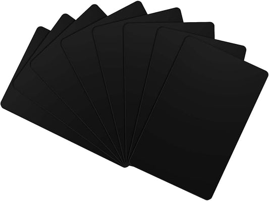 500 Pack - Premium Blank PVC Cards for ID Badge Printers - Premium Quality Black CR80 30 Mil (CR8030) by KLMNDUO - Compatible with Most Photo ID Badge Printers(Black)