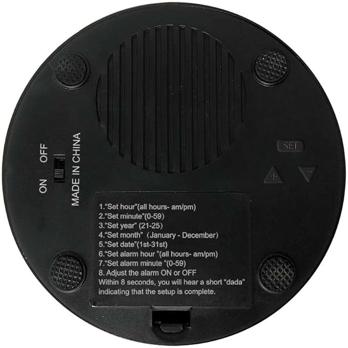 Large Button Alarm Clock - Talking Clock for Visually impaired，Telling Time and Date for Elderly, Impaired Sight or Blind (Battery Included)