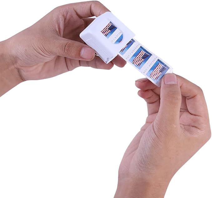 Postage Stamp Dispenser for Roll of 100 Stamps,Stamp Roll Holder for US Forever Stamps,Stamps Dispenser for Desk Table Organizer Home Office Supplies