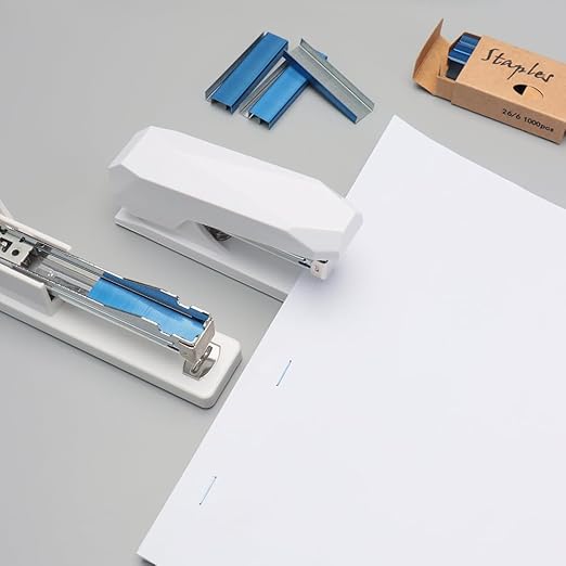 NatSumeBasics 6000 Blue Staples Colored Staple for Desk Manual 26/6 Standard Stapler Refill, Office Supplies Accessories (Blue)