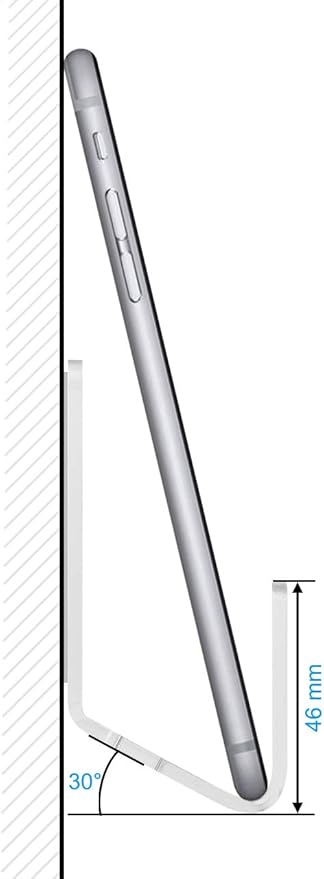 TXEsign Adhesive Wall Phone Holder Mount for Smartphones iPhone External Battery Wall Holder Mount (Silky White & Transparent)