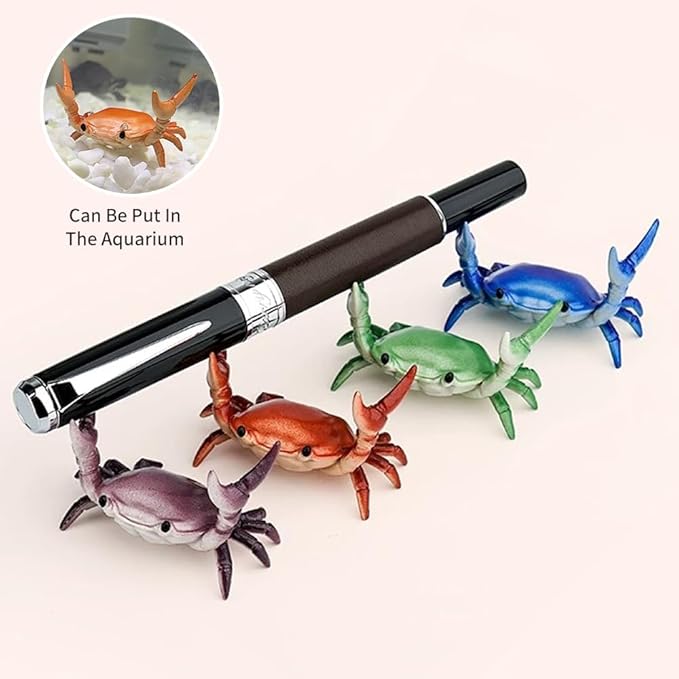 Crab Pen Holder for Desk, Cute Multifunctional Weightlifting Desk Crab Pencil Holder Organizer for Pens, Pencils & Makeup, Funny Desktop Decor Gift for Home Office School