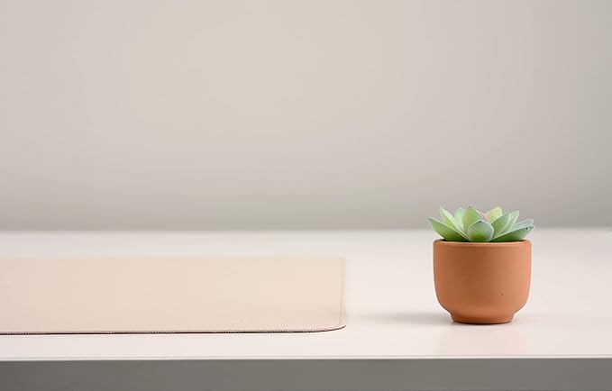 NODITO Dual-Sided Leather Desk Pad,Blotter for Laptop Computer,Mouse Pad,Writing,Drawing,Arts and Craft Mat (17"x35", Beige/Brown)