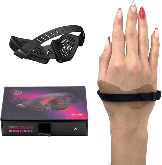 DELTAHUB Carpio G2.0 - Advanced Ergonomic Right-Handed Gaming Wrist Rest for Mouse - Superior Support for Serious Gamers - Anti-Fatigue, Smooth Glide (Small, Right, Black)