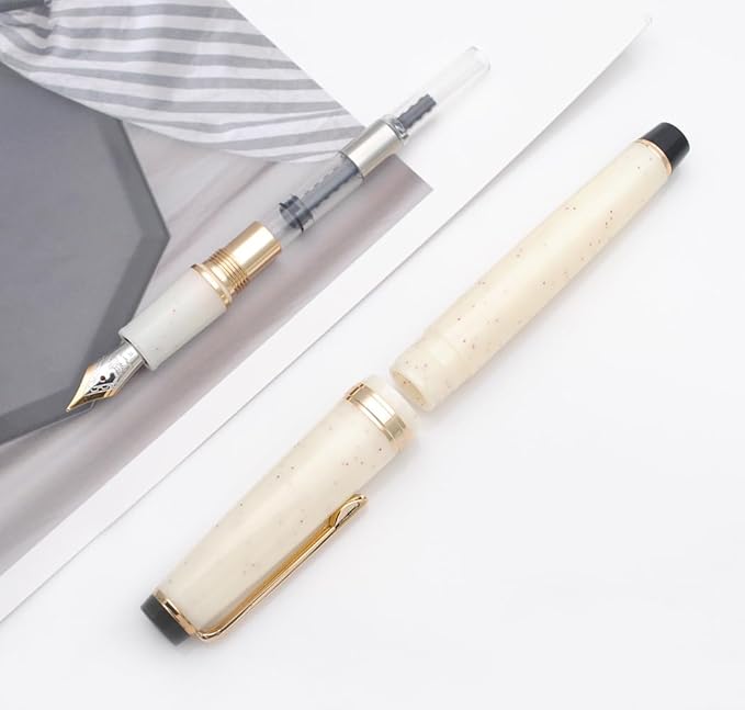 JINHAO 82 Fountain Pen (Fluorescent White,Fine Nib 0.5mm)
