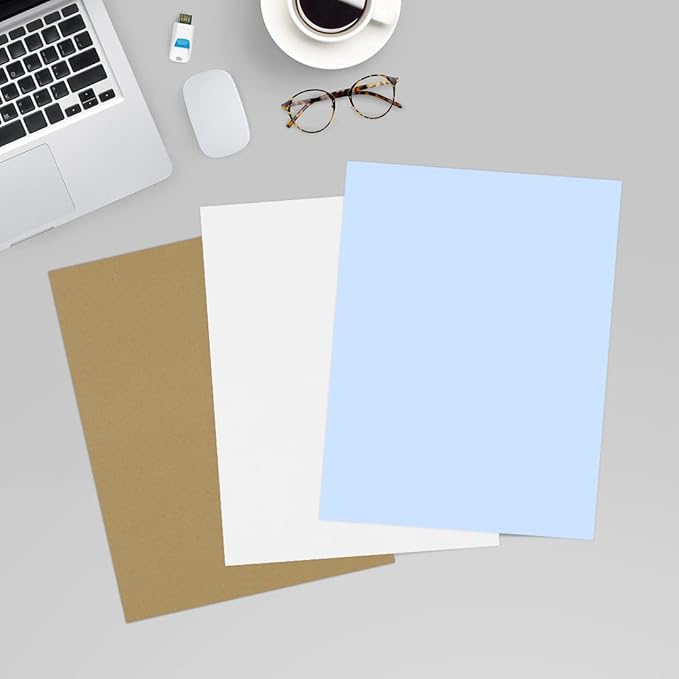 LUXPaper 8.5" x 11" Paper | Letter Size | Baby Blue | 80lb. Text | 50 Qty