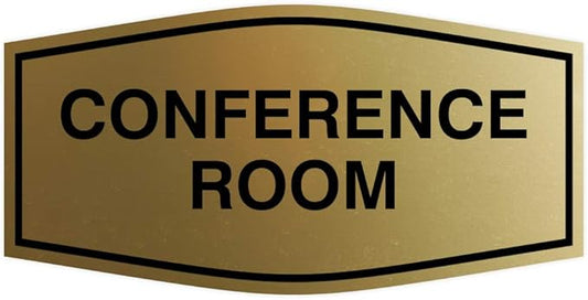 Fancy Conference Room Sign (Brushed Gold) - Large