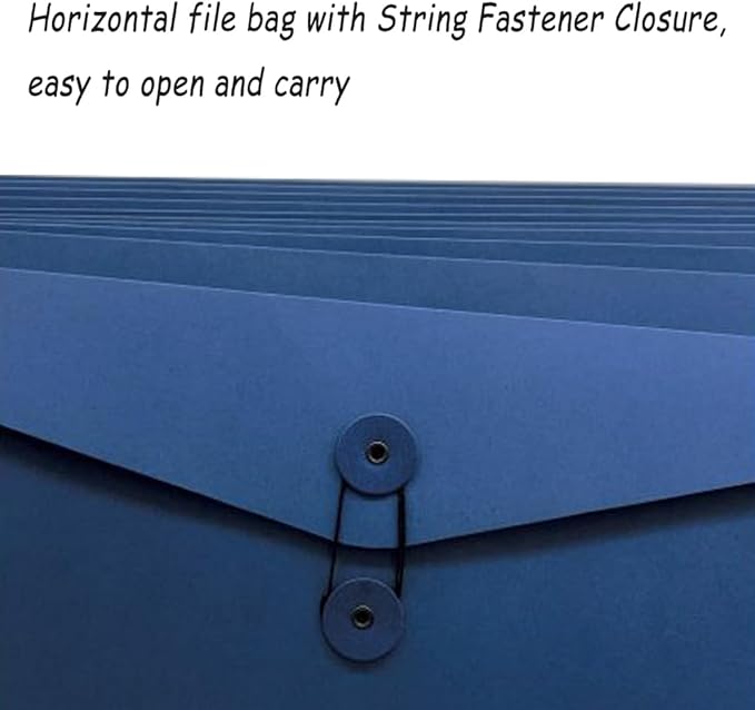 10pcs A4 Kraft Paper Envelopes Portfolio Foolscap File Folders Document Folder with String Fastener Closure Wallet Pockets File Bags Storage Pouch Paperwork Organizer Bag for Office School Home