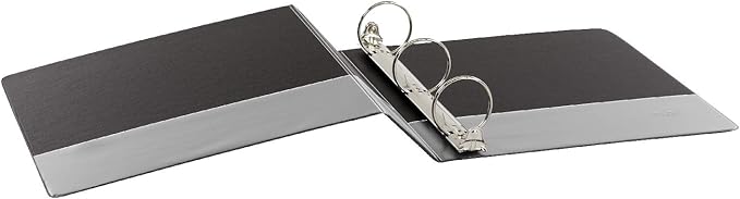 Cardinal Economy 3 Ring Binder, 2 Inch, Presentation View, Black, Holds 475 Sheets, Nonstick, PVC Free, 4 Pack of Binders (79522)