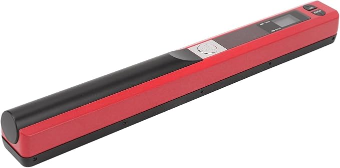 Ymiko A4 Document Scanner Portable High Resolution 900 DPI Multifunctional Handheld Image Scanner for Home Office Banking Library (Red)