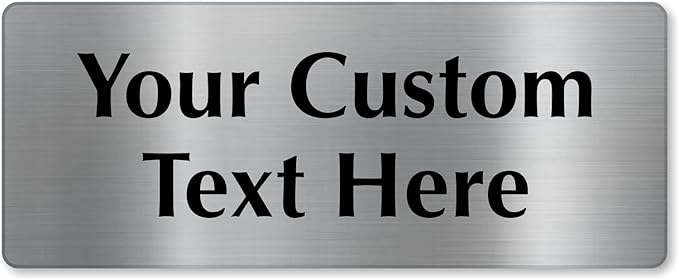 SmartSign Custom Steel Sign - 4" x 10", 40 mil Stainless Steel Metal, Personalized Engraved Sign for Business, Office, Door, Wall, Heavy-Duty Premium Engraved Steel Plaque, Silver and Black