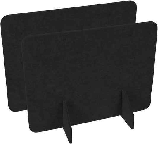 HOODANCOS 2pcs Felt Privacy Panel for Desktop Noise Reduction No Drill Installation Versatile Tabletop Separator for Office Classroom and Home Use