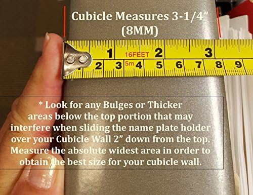 8-1/2" x 2" Double-Sided Cubicle Name Plate Holders 8-1/2" Wide x 2" high x 2" deep Hook - PNH2085020020 (40 Pack) by Plastic Products Mfg.