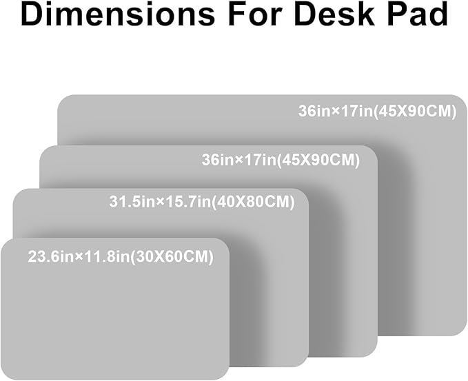 PU Leather Desk Pad Protector Gaming Mouse Pad Non Slip Desk Mat for Keyboard and Mouse Waterproof Desk Writing Pad for Office and Home Desk Accessories(Gray, 35.4 * 17.7)
