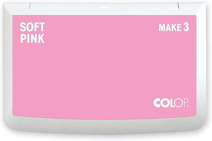 COLOP Make Series, Ink Stamp Pads, with Non-Toxic Premium Ink, Water-Based Acid-Free (Soft Pink, Make 3-3-1/2" x 6-1/4")