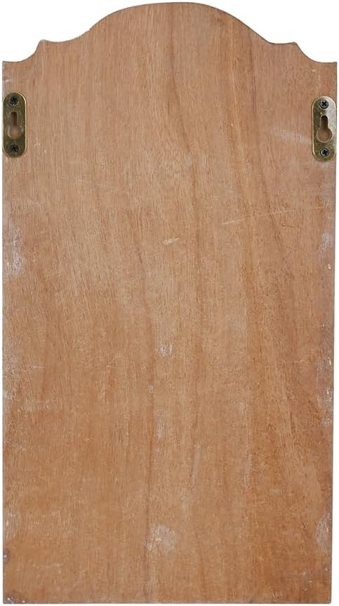 Chadechimo Rustic Key and Mail Holder for Wall Home Decorative,2-Slot Mail Organizer Wall Mount with 3 Hooks, Wooden Key Hangers Wall File Organizer Letter Sorter for Letter Magazines（White）