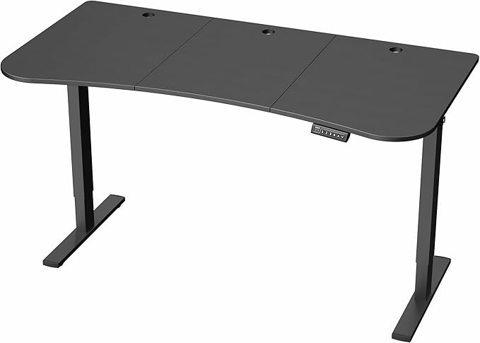 VIVO Electric 63 x 32 in Standing Desk, Memory Height Adjustment, 1B Series, Holds 220 lbs, Black Top Black Frame, DESK-KIT-1B1B