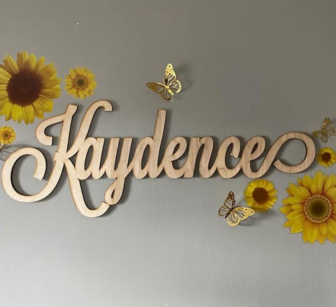 Personalized Wood Sign, Laser Cut. Select Favorite Font, Size and up to 3 Lines per Size. Live Preview.