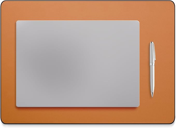 Jotsome Leather Desk Pad Mat, Non-Slip Desk Blotter Pad - Desk Protector for Office, Home, Lap Desk, Laptop, and Desktop, Gift for The Holidays (Tan, 17" x 12")