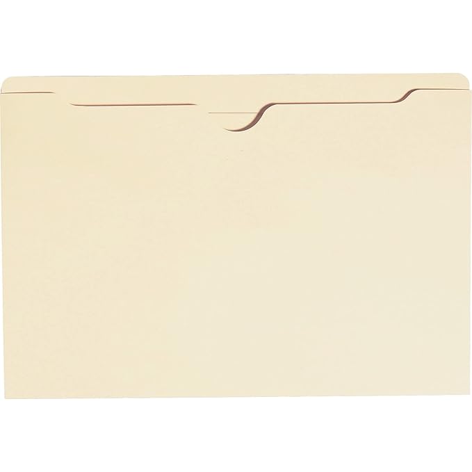 Smead File Jacket, Reinforced Straight-Cut Tab, Flat-No Expansion, Legal Size, Manila, 100 per Box (76500)